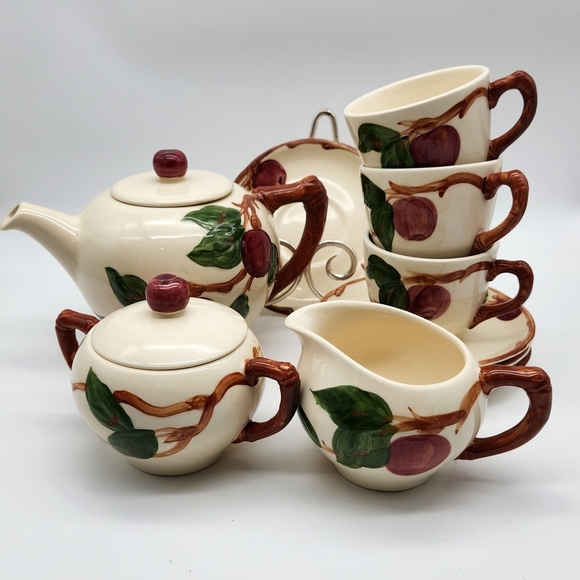 Vintage Franciscan Apple Pattern Tea Set. Oven Safe. - Picture 13 of 14